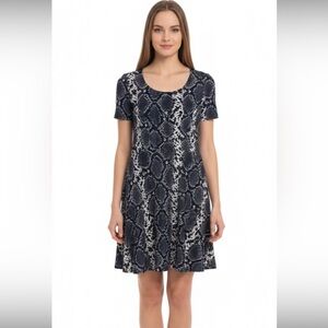 Capsule fit & flare dress size 10 snakeskin print